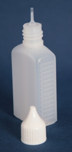 Flaske firkantede 50 ml naturel/18 mm