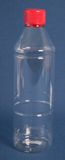 Flaske 500 ml klar UN-godk/28 mm/PET