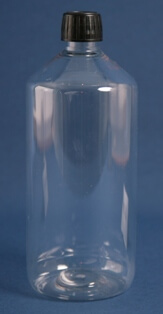 Flaske 1l. klar 28 mm PET veral