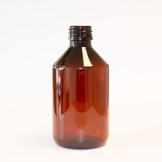 Flaske 250 ml brun/28 mm/PET