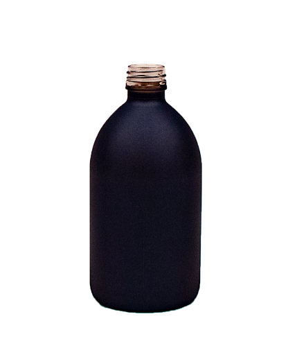 Flaske 500ml sirup coated blå / 28/410
